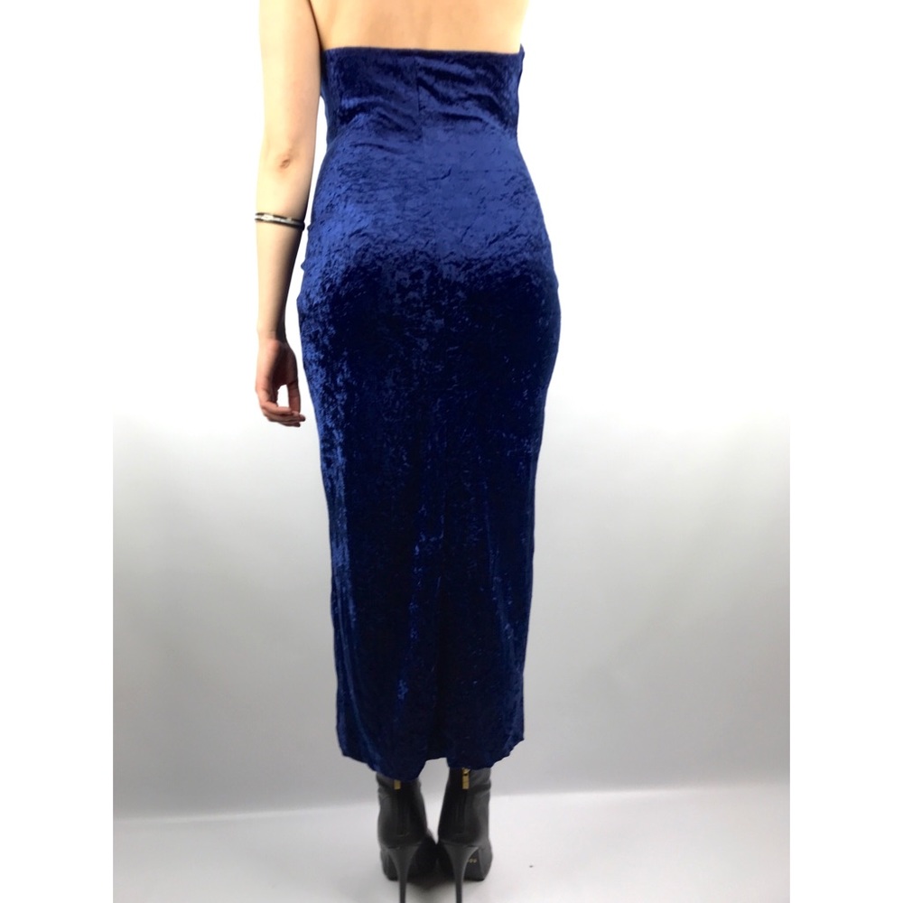 ❌SOLD❌ 1980s blue velvet dress ALL THAT JAZZ - Picture 7 of 8